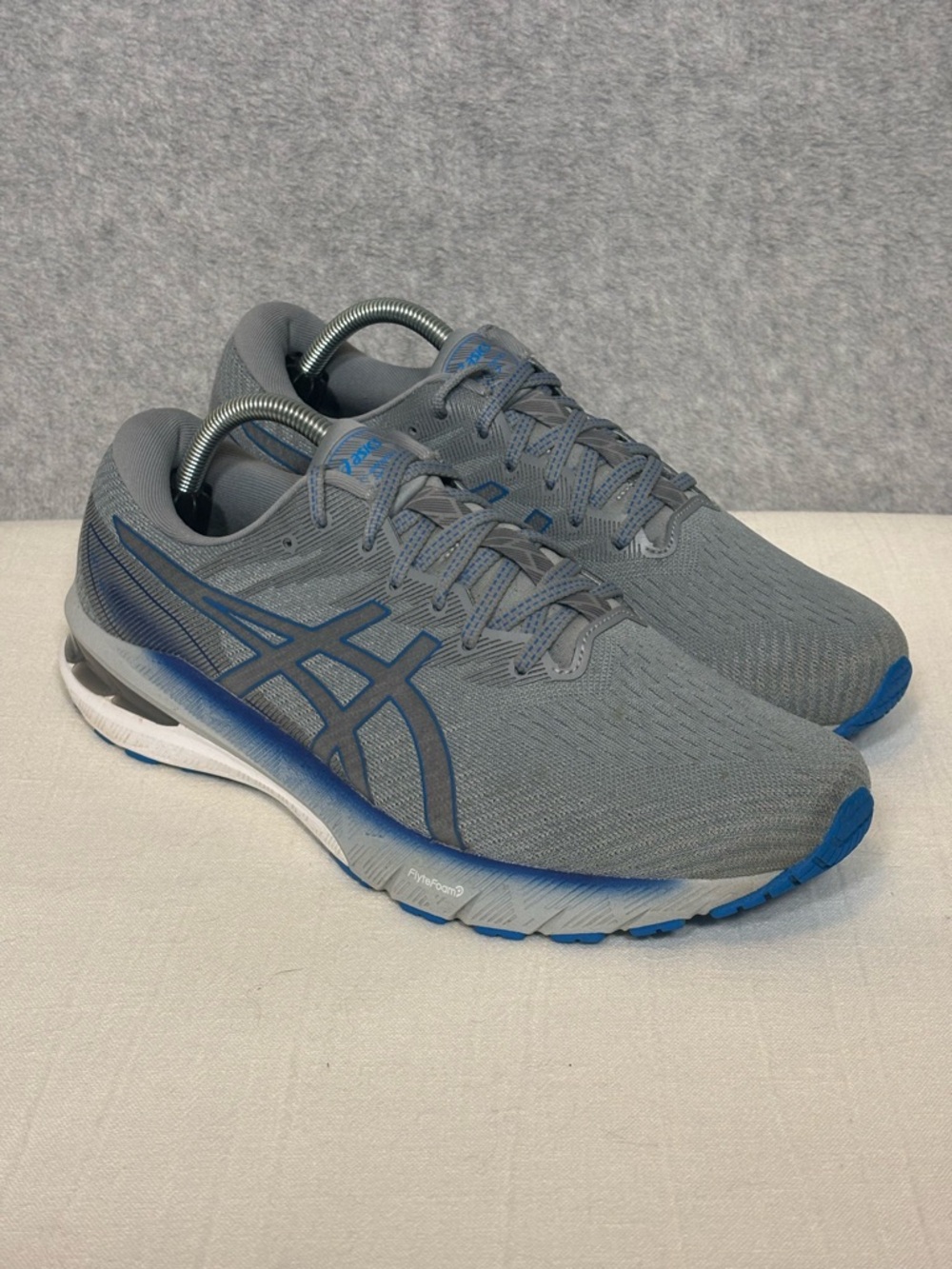 ASICS GT-2000 10 Athletic Running Shoes-Sheet Rock/Electric Blue-Men Size 10